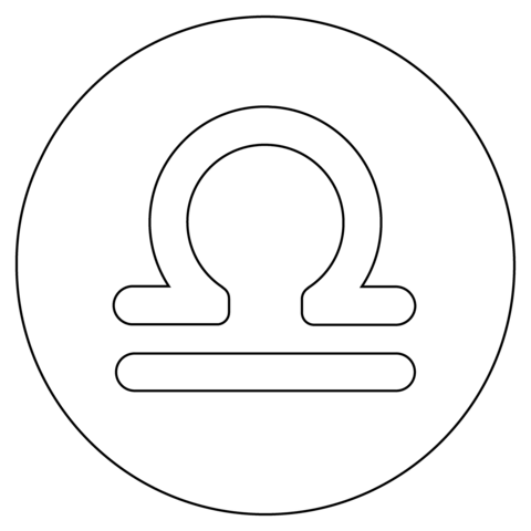 Libra Emoji Coloring Page